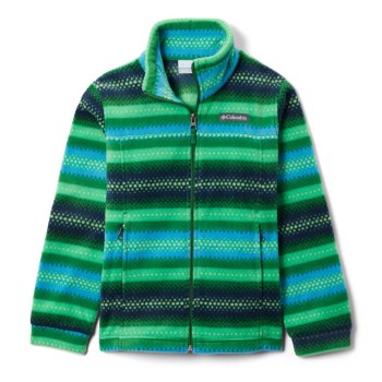 Columbia Zing III Printed Fleece, Chamarras Verdes Rayas Para Niño | 976048-DWV